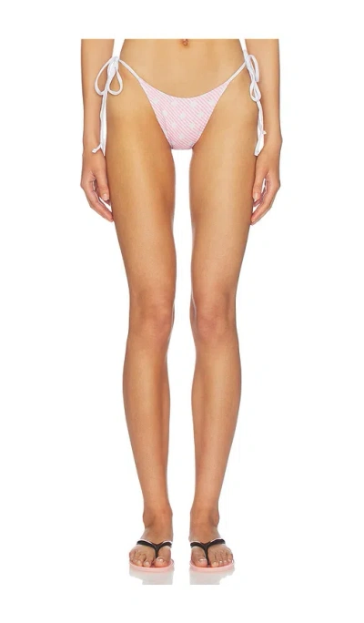 Frankies Bikinis Mackenzie Reversible Bikini Bottom In Pink