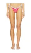 Frankies Bikinis Mackenzie Ruffle Bottom In Red