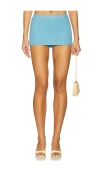 Frankies Bikinis Marialla Cable Knit Skort In Blue