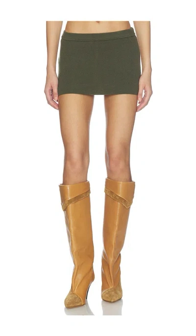 Frankies Bikinis Marialla Cloud Knit Skort In Green