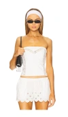 Frankies Bikinis Mariam Strapless Top In 白色