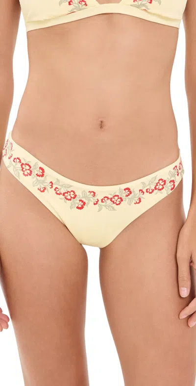 Frankies Bikinis Marina Bottoms Hibiscus Beach In Neutral