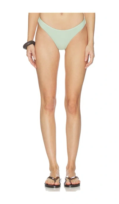 Frankies Bikinis Marina Ribbed Bottom In Green