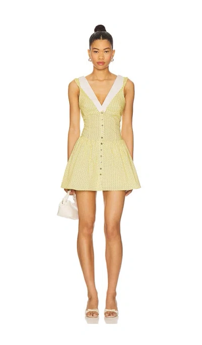 Frankies Bikinis Marley Poplin Mini Dress In Yellow