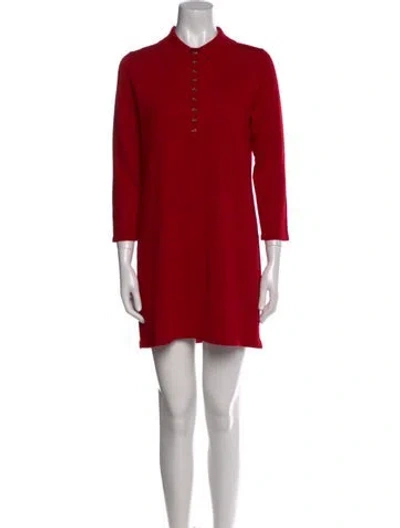 Pre-owned Frankies Bikinis Merino Wool Mini Dress W/ Tags In Red