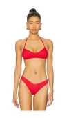 Frankies Bikinis Micah Bikini Top In Red