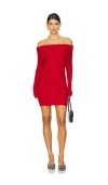 Frankies Bikinis Midnight Ribbed Knit Mini Dress In Heartstrings In Red