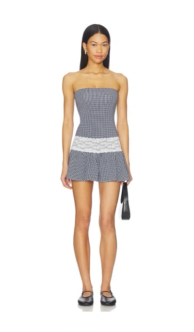 Frankies Bikinis Mirage Cotton Jersey Mini Dress In Gray