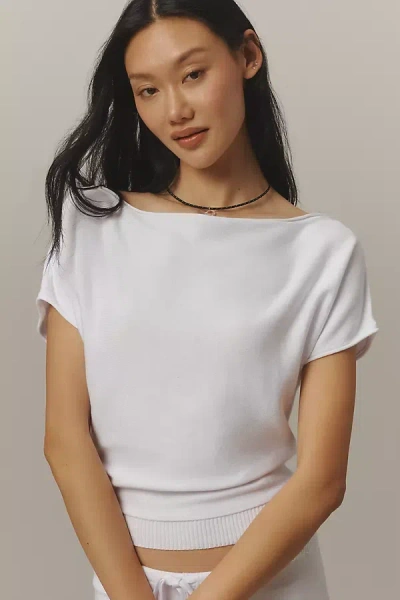 Frankies Bikinis Montecito Short-sleeve Top In White