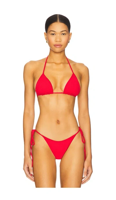 Frankies Bikinis Nick Ribbed Bikini Top