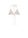 Frankies Bikinis Nick Ruffled Triangle Bikini Top In Neutral
