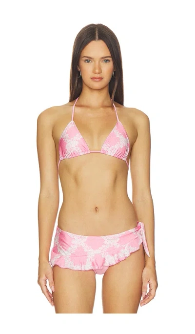 Frankies Bikinis Nick Satin Bikini Top