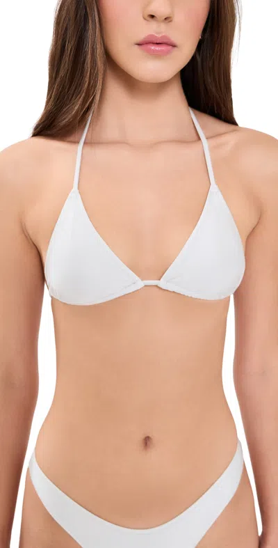 Frankies Bikinis Nick Satin Bikini Top Moon