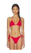 Frankies Bikinis Nick Smocked Bikini Top In Multi