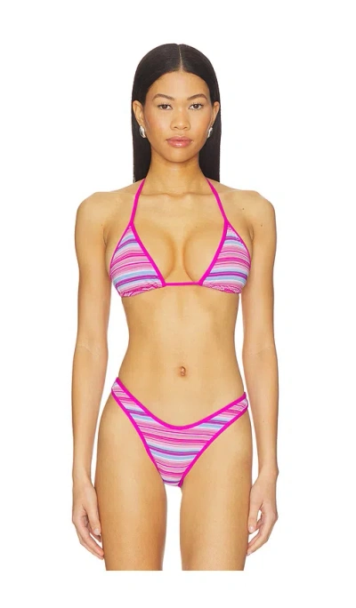 Frankies Bikinis Nick Space Dyed Top In Pink