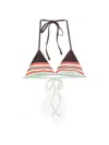 Frankies Bikinis Nick Striped Triangle Bikini Top In Multi