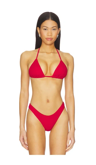 Frankies Bikinis Nick Thermal Top In Red