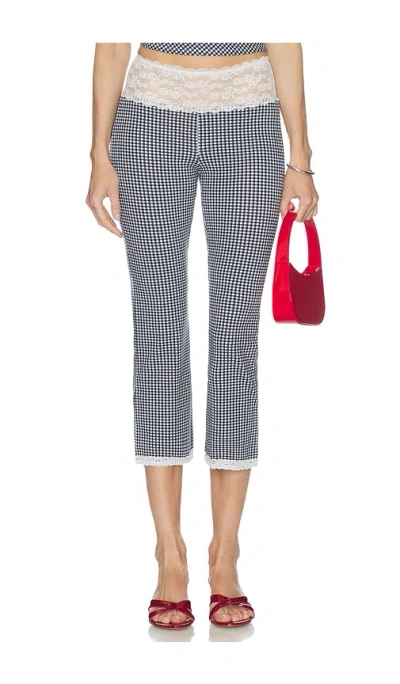 Frankies Bikinis Nikki Cotton Jersey Capri In Gray