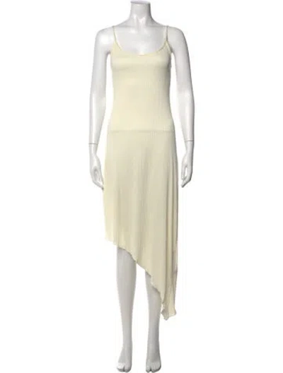 Pre-owned Frankies Bikinis Nylon Midi Length Dress In Neutrals