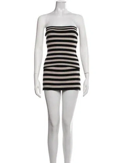 Pre-owned Frankies Bikinis Nylon Striped Skirt Set In Multicolor
