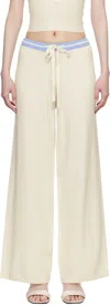 Frankies Bikinis Off-white Barrymore Knit Lounge Pants In Hampton Stripe