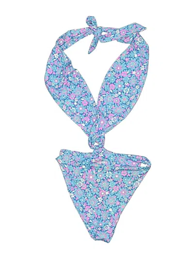 Pre-owned Frankies Bikinis One Piece Swimsuit In Blue