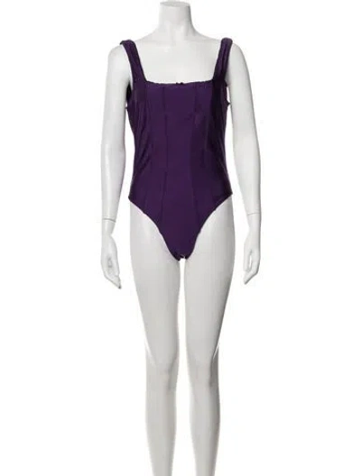 Pre-owned Frankies Bikinis One-piece W/ Tags In Purple