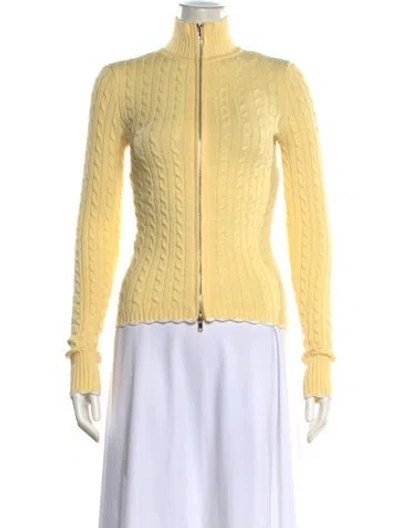 Pre-owned Frankies Bikinis Open Front Sweater In Neutrals