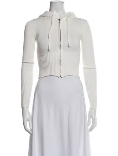 Pre-owned Frankies Bikinis Open Front Sweater In Neutrals