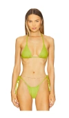 Frankies Bikinis Paradise Bikini Top In Lily Pad