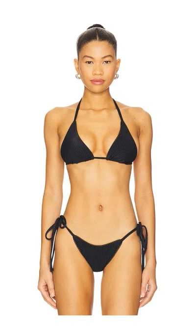 Frankies Bikinis Paradise Ribbed Bikini Top