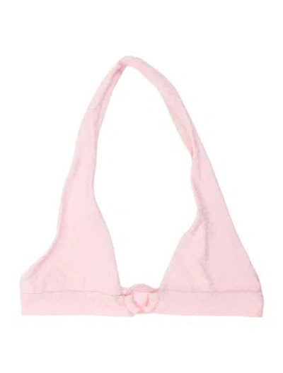 Pre-owned Frankies Bikinis Patterned Top In Pink