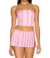 Frankies Bikinis Peace Velvet Bikini Top In Solar Stripe In Multi