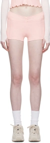 Frankies Bikinis Pink Rehearsal Shorts In Pink Petals