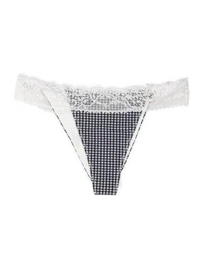 Pre-owned Frankies Bikinis Plaid Print Bottoms W/ Tags In Multi