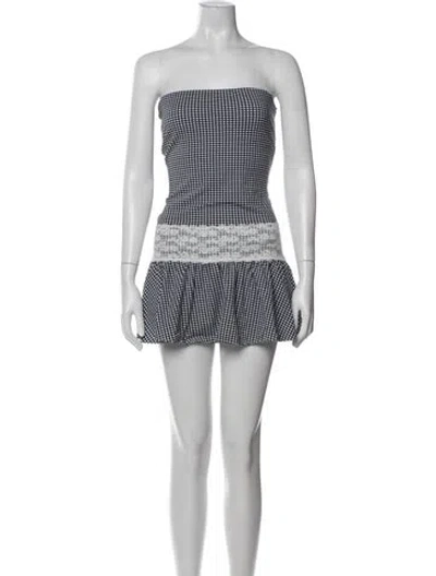Pre-owned Frankies Bikinis Plaid Print Mini Dress W/ Tags In Multi