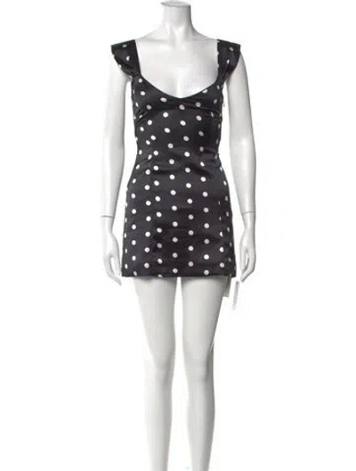 Pre-owned Frankies Bikinis Polka Dot Print Mini Dress In Multi