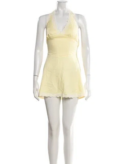 Pre-owned Frankies Bikinis Polka Dot Print Mini Dress W/ Tags In White