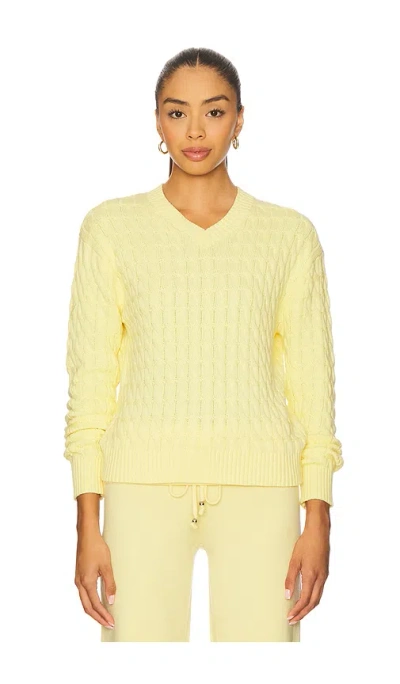 Frankies Bikinis Prince Cable Knit Æ¯›è¡£ Â€“ Vanilla Sugar. Å°ºç � Xxs (also Â€“ L, M, S, Xs). In Yellow