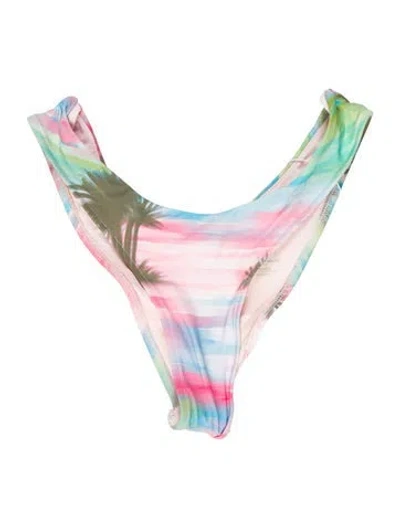 Pre-owned Frankies Bikinis Printed Bottoms In Green