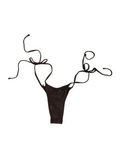 Pre-owned Frankies Bikinis Printed Bottoms W/ Tags In Brown