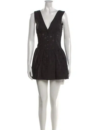 Pre-owned Frankies Bikinis Printed Mini Dress W/ Tags In Black
