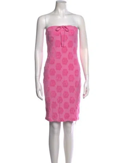 Pre-owned Frankies Bikinis Printed Mini Dress W/ Tags In Pink