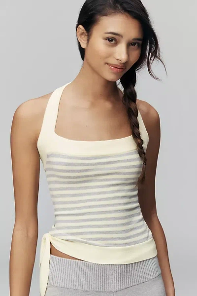 Frankies Bikinis Quinn Halter Crop Top In Multi