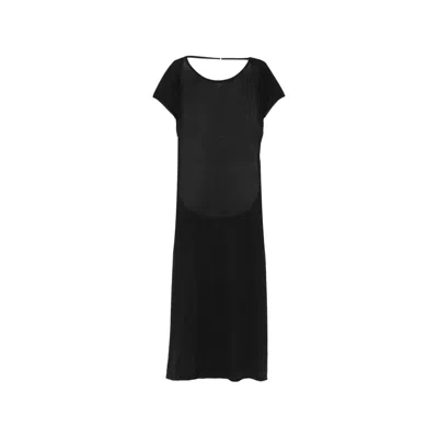 Frankies Bikinis Relaxed Drape Dress In Black