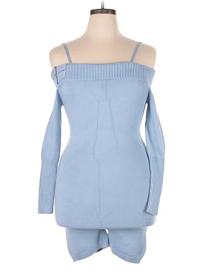 Pre-owned Frankies Bikinis Romper In Blue