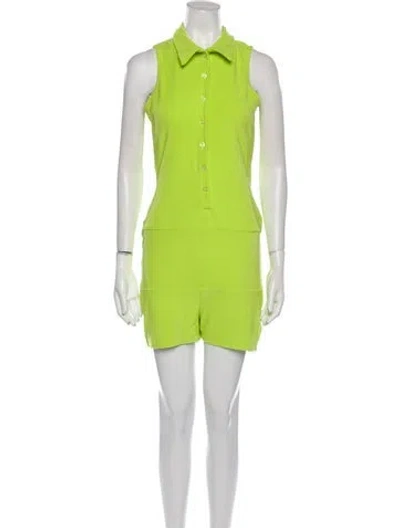 Pre-owned Frankies Bikinis Romper In Green