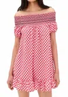 Frankies Bikinis Ruby Poplin Minidress Cherry Picnic In Red