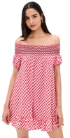 Frankies Bikinis Ruby Poplin Minidress Cherry Picnic