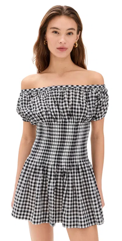 Frankies Bikinis Sadie Gauze Dress Blackberry Gingham